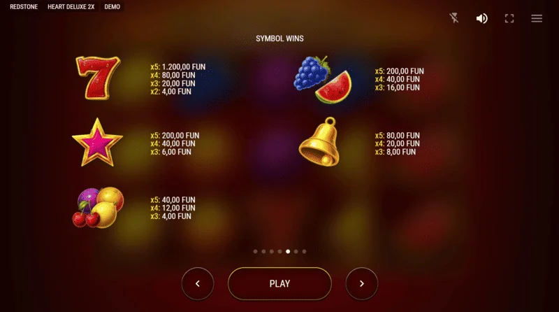 Heart Deluxe 2x – výplatní tabulka s expandujícím srdcem Wild