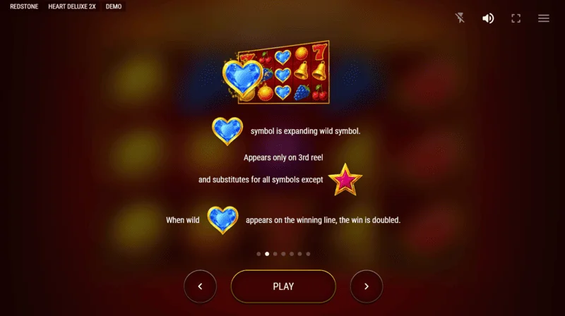 Heart Deluxe 2x – sada symbolů: sedmička, zvonek, ovoce